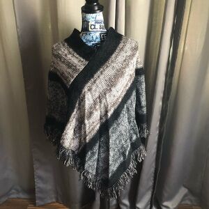 GM Fashion USA Knit Winter Poncho Sweater